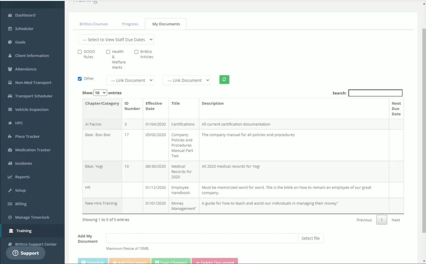 Customer Demonstrations of Brittco Software